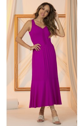 170975 - Vestido Ramany Liso com Trança